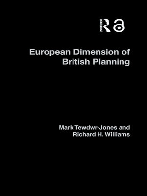 cover image of The European Dimension of British Planning